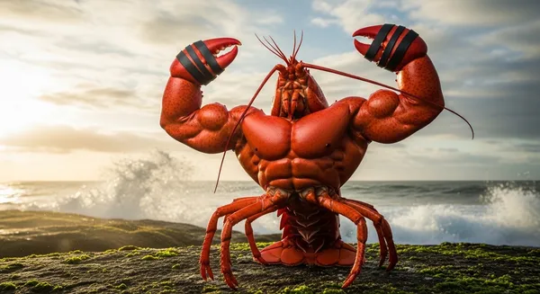 Maudel banded lobster mascot